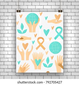 Philanthropy design, vector donation concept, charity illustration.