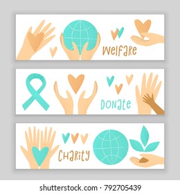 Philanthropy design, vector donation concept, charity illustration.