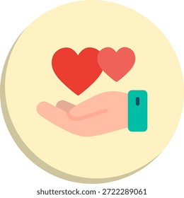 Philanthropy Flat Circle Style Icon