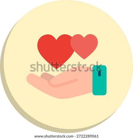 Philanthropy Flat Circle Style Icon