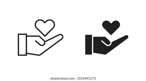Philanthropy flat simple vector symbols illustration.