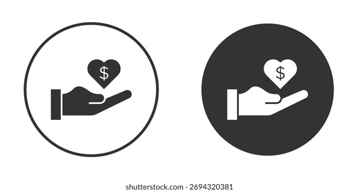 Vectores de doodle de icono de filantropía, Ilustración vectorial
