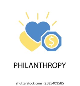 philanthropy icon. vector.Editable stroke.linear style sign for use web design,logo.Symbol illustration.