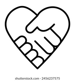 Philanthropy Vector Line Icon Design