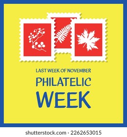 Philatelic Week . Design suitable for greeting card poster and banner