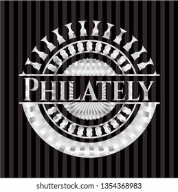 Philately silvery emblem