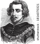 Philip IV King of Spain, Vintage engraving. From Popular France, 1869.