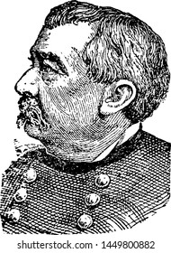 Philip Sheridan, vintage engraved illustration