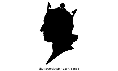 Philip VI of France silhouette, high quality vector