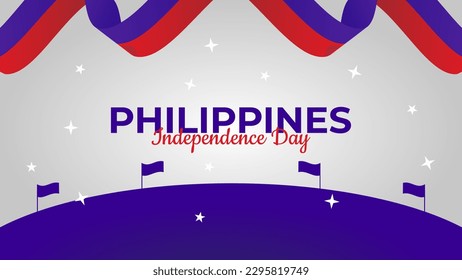 philipines independence day background vector