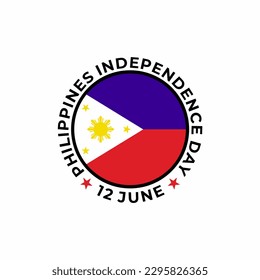Philipines Independence Day Badge Vector Design