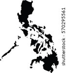 Philipines map black vector