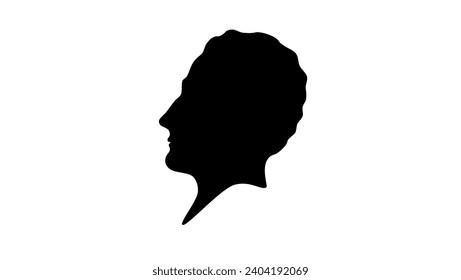 Philipp Jakob Siebenpfeiffer, black isolated silhouette