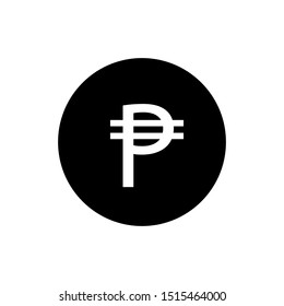 PHILIPPINE banking currency symbol, peso vector icon template