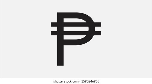 Philippine banking currency symbol, peso vector icon. Vector illustration icon. Money icon