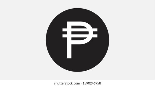 Philippine banking currency symbol, peso vector icon. Vector illustration icon. Money icon
