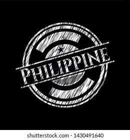 Philippine with chalkboard texture. Vector Illustration. Detailed.