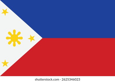 Ícone do vetor da bandeira do país filipino