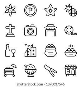 Philippine Cuisine, Line Icons Pack 