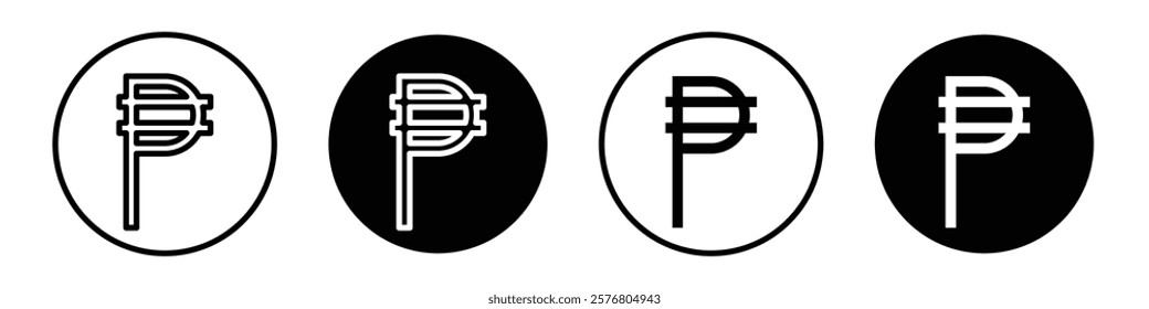 Philippine currency icons vector pack for web designs