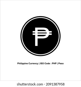 Philippine Currency Symbol, Philippine Peso Icon, PHP Sign. Vector Illustration