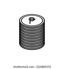 Philippine Currency Symbol, Philippine Peso Icon, PHP Sign. Vector Illustration