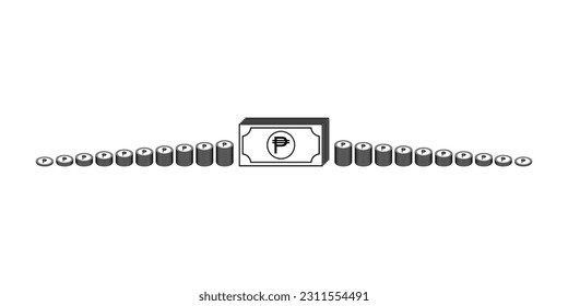 Philippine Currency Symbol, Philippine Peso Icon, PHP Sign. Vector Illustration