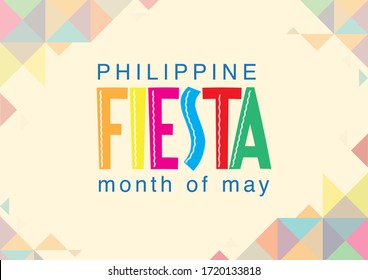 Philippine Fiesta Or Festival Artwork. Editable Clipart. 