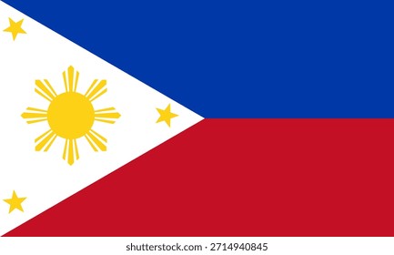 Philippine flag icon in high quality used in Filipino country