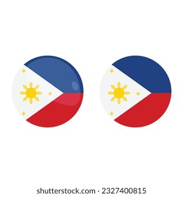 Philippine Flag Icon Vector Design. 