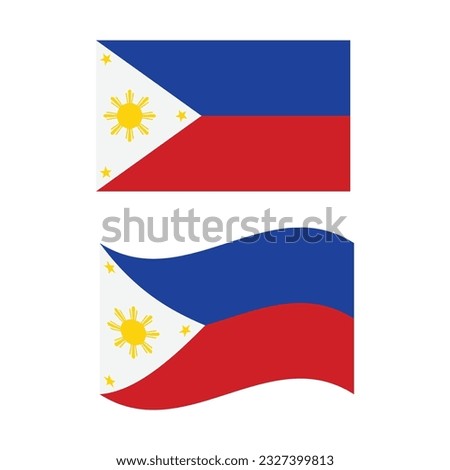 Philippine Flag Icon Vector Design.