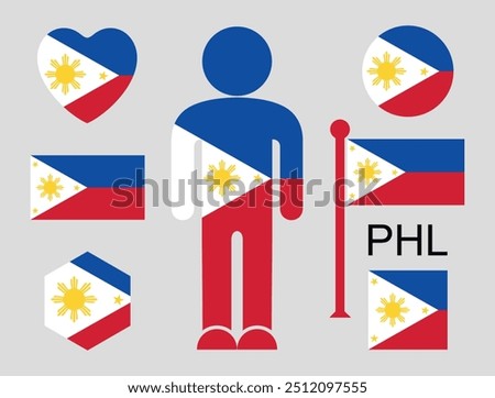 Philippine flag. Isolated Philippine flag on white background