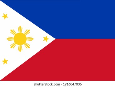 Philippine flag square shape vector illustration