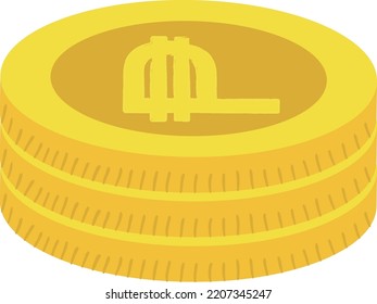 Philippinische Flagge, handgezeichnet, philippinischer Peso, handgezeichnet