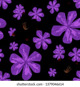 Philippine Flowers. Big Texture in Fresh Colors. Modern Background for Shirt, Paper, Curtain. Seamless Pattern with Australian Jungle. Vector Seamless Pattern with Philippine Flowers