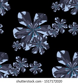 Philippine Flowers. Big Texture in Fresh Colors. Seamless Pattern with Indonesian Rainforest. Modern Background for Cloth, Dress, Swimwear. Vector Seamless Pattern with Philippine Flowers