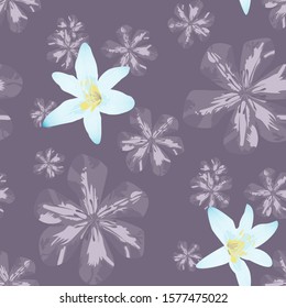Philippine Flowers. Big Texture in Fresh Colors. Seamless Pattern with Australian Rainforest. Trendy Background for Curtain, Shirt, Cloth. Vector Seamless Pattern with Philippine Flowers