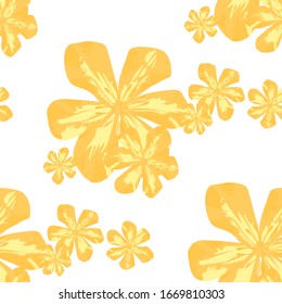 Philippine Flowers. Big Texture in Fresh Colors. Seamless Pattern with Australian Jungle. Retro Background for Curtain, Tablecloth, Dress. Vector Seamless Pattern with Philippine Flowers