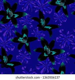 Philippine Flowers. Modern Background for Wallpaper, Dress, Underwear. Seamless Pattern with Australian Rainforest. Big Texture in Fresh Colors. Vector Seamless Pattern with Philippine Flowers
