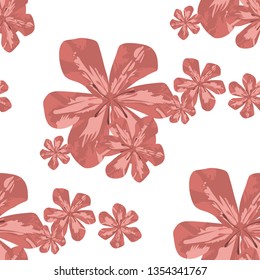 Philippine Flowers. Seamless Pattern with Australian Rainforest. Big Texture in Fresh Colors. Vintage Background for Tablecloth, Cloth, Fabric. Vector Seamless Pattern with Philippine Flowers