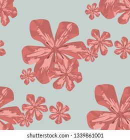 Philippine Flowers. Seamless Pattern with Brasilian Rainforest. Retro Background for Paper, Swimwear, Cloth. Big Texture in Fresh Colors. Vector Seamless Pattern with Philippine Flowers