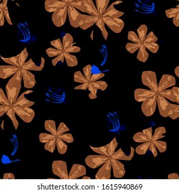 Philippine Flowers. Seamless Pattern with Brasilian Rainforest. Modern Background for Dress, Swimwear, Underwear. Big Texture in Fresh Colors. Vector Seamless Pattern with Philippine Flowers