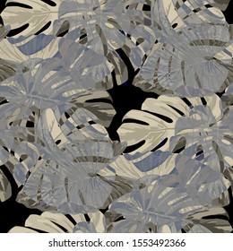 Philippine Flowers. Seamless Pattern with Bright Tropical Flowers and Leaves. Modern Seamless Texture for, Dress, Cloth, Tablecloth. Vector Seamless Pattern with Philippine Flowers