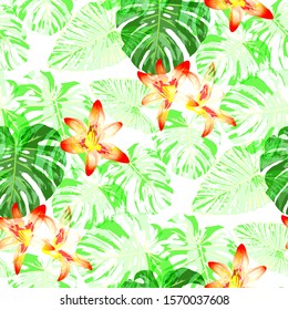 Philippine Flowers Seamless Pattern Bright Tropical Stock Vector ...