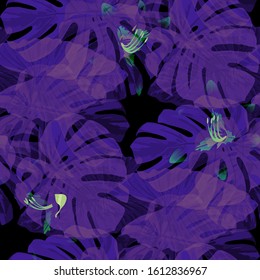 Philippine Flowers. Seamless Pattern with Bright Tropical Flowers and Leaves. Modern Seamless Texture for, Cloth, Shirt, Wallpaper. Vector Seamless Pattern with Philippine Flowers