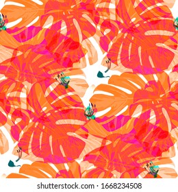 Philippinische Blumen. Nahtloses Muster mit hellen tropischen Blumen und Blättern. Vintage Nahtlose Textur für, Tapete, Unterwäsche, Stoffe. Vektorillustration Nahtlose Muster mit philippinischen Blumen