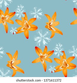 Philippine Flowers. Seamless Pattern with Hawaiian Rainforest. Modern Background for Underwear, Curtain, Cloth. Big Texture in Fresh Colors. Vector Seamless Pattern with Philippine Flowers