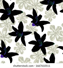Philippine Flowers. Seamless Pattern with Indian Rainforest. Modern Background for Wallpaper, Tablecloth, Shirt. Big Texture in Fresh Colors. Vector Seamless Pattern with Philippine Flowers