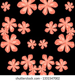 Philippine Flowers. Seamless Pattern with Indonesian Rainforest. Modern Background for Curtain, Fabric, Dress. Big Texture in Fresh Colors. Vector Seamless Pattern with Philippine Flowers