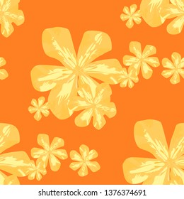 Philippine Flowers. Seamless Pattern with Indonesian Rainforest. Vintage Background for Fabric, Cloth, Underwear. Big Texture in Fresh Colors. Vector Seamless Pattern with Philippine Flowers